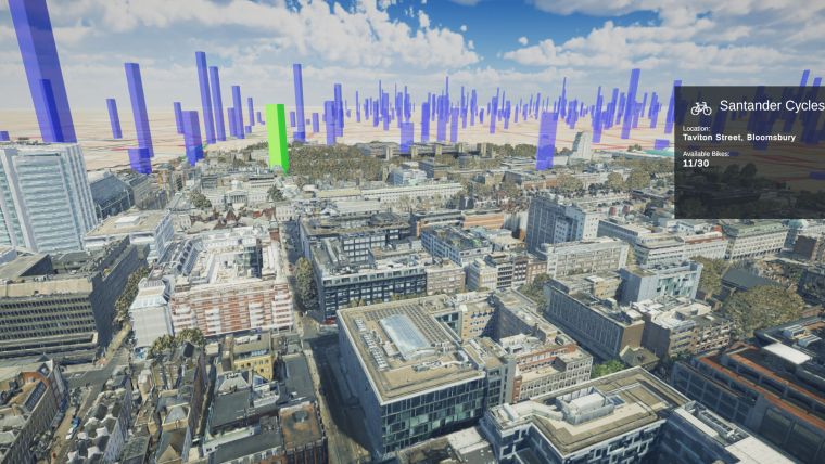 3D网格模型提供英国城市的实时视图