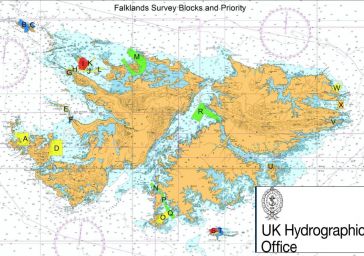 英国海道测绘局开始福克兰水域的海底测绘调查