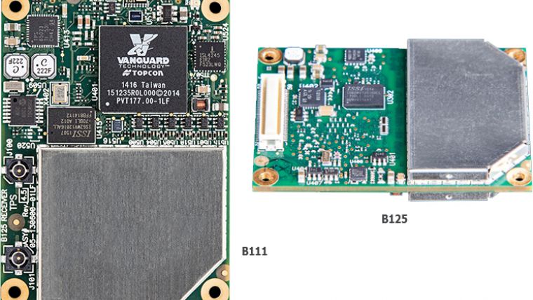 Topcon展示B111和B125 GNSS接收器板