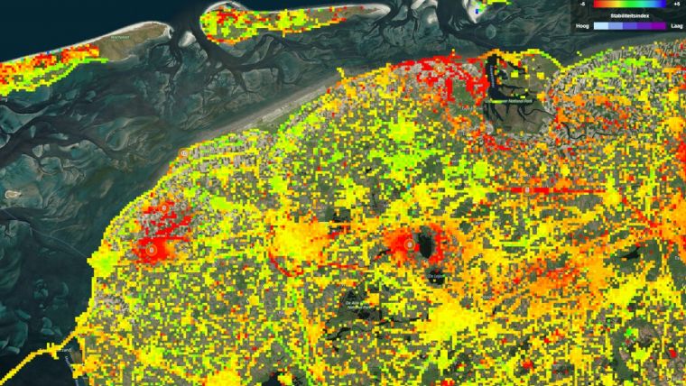 新的地面沉降地图揭示了荷兰的稳定性