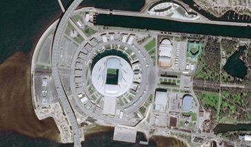 2018 World Football Championship Stadiums Seen from Space