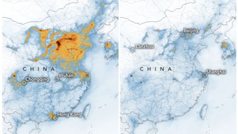 Coronavirus Leads to a Massive Reduction in Air Pollution