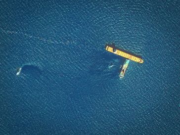 Satellite Images Highlight Major Oil Spill off Corsica