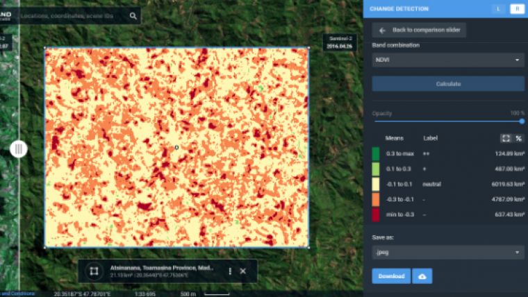 LandViewer Now Features Change Detection that Runs in Browser